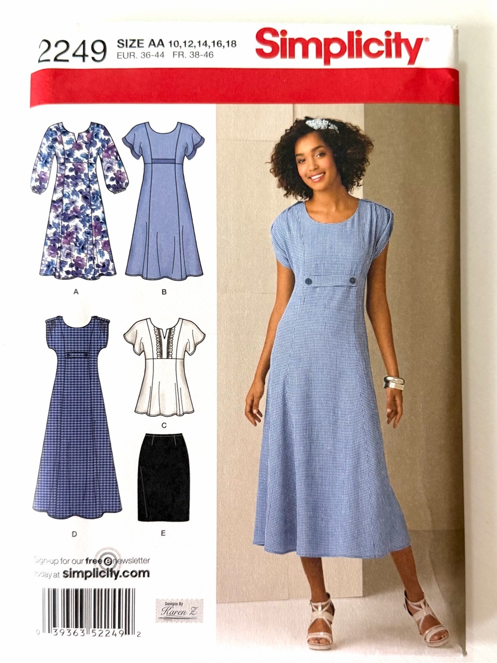 Uncut Simplicity pattern for dress in two lengths tunic & skirt 10,12,14,16&18 - Picture 10 of 16